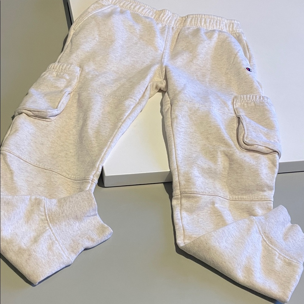 🔥 2/$30 - Champion Kids' Light Beige Cargo Joggers